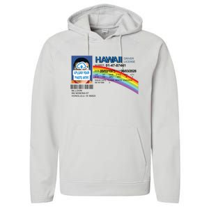 Custom Mclovin Driver License Upload Photo Performance Fleece Hoodie