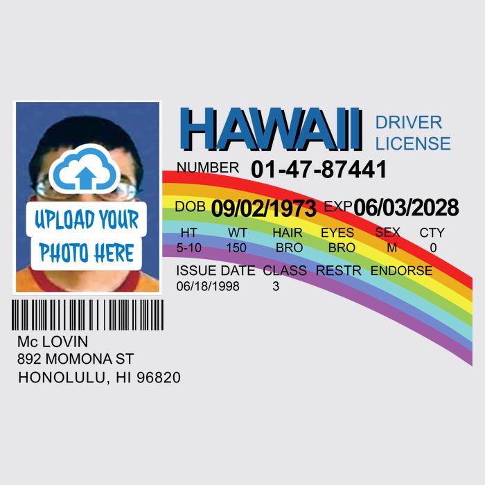 Custom Mclovin Driver License Upload Photo Womens Funnel Neck Pullover Hood