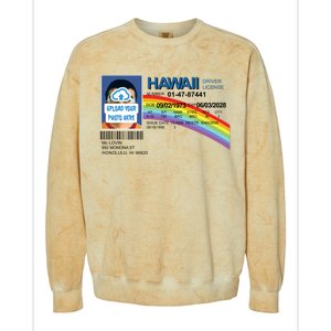 Custom Mclovin Driver License Upload Photo Colorblast Crewneck Sweatshirt