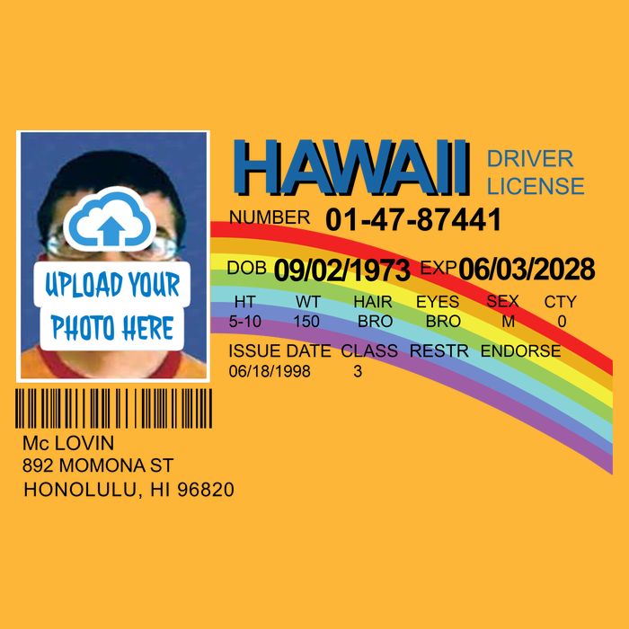Custom Mclovin Driver License Upload Photo Sustainable Knit Beanie