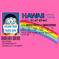 Custom Mclovin Driver License Upload Photo Stripe Pom Pom Beanie