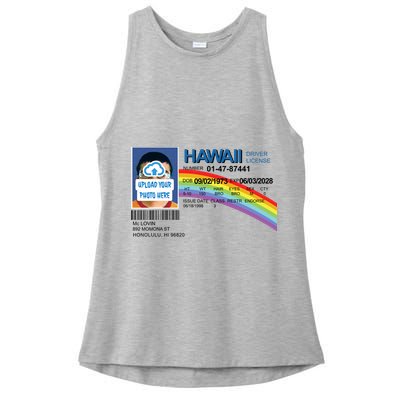 Custom Mclovin Driver License Upload Photo Ladies PosiCharge Tri-Blend Wicking Tank