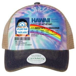 Custom Mclovin Driver License Upload Photo Legacy Tie Dye Trucker Hat