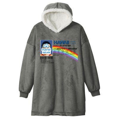 Custom Mclovin Driver License Upload Photo Hooded Wearable Blanket