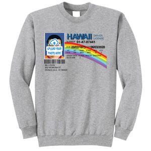 Custom Mclovin Driver License Upload Photo Tall Sweatshirt