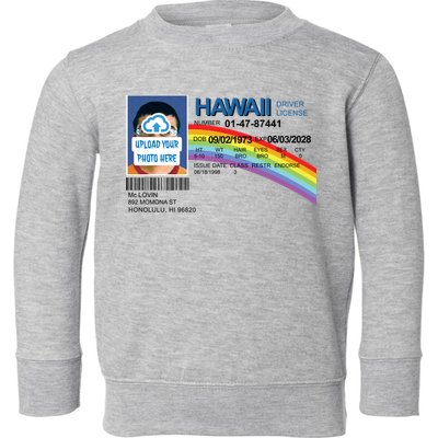 Custom Mclovin Driver License Upload Photo Toddler Sweatshirt