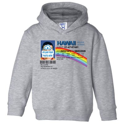 Custom Mclovin Driver License Upload Photo Toddler Hoodie