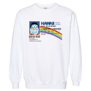 Custom Mclovin Driver License Upload Photo Garment-Dyed Sweatshirt