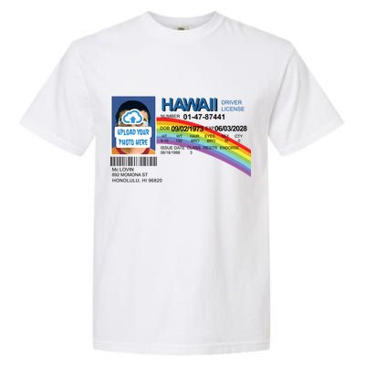 Custom Mclovin Driver License Upload Photo Garment-Dyed Heavyweight T-Shirt