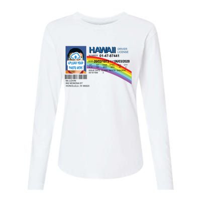 Custom Mclovin Driver License Upload Photo Womens Cotton Relaxed Long Sleeve T-Shirt