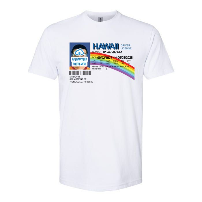 Custom Mclovin Driver License Upload Photo Softstyle CVC T-Shirt