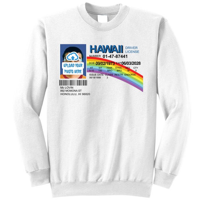 Custom Mclovin Driver License Upload Photo Sweatshirt