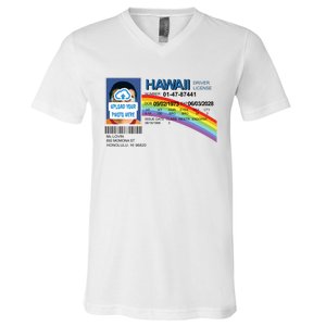 Custom Mclovin Driver License Upload Photo V-Neck T-Shirt