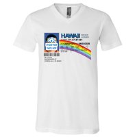 Custom Mclovin Driver License Upload Photo V-Neck T-Shirt