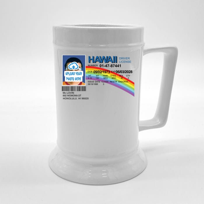 Custom Mclovin Driver License Upload Photo Beer Stein