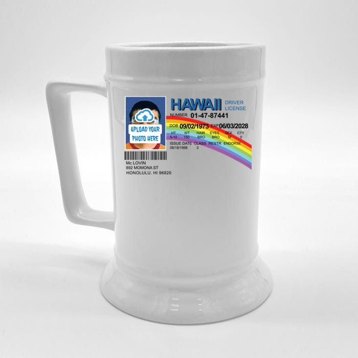 Custom Mclovin Driver License Upload Photo Beer Stein