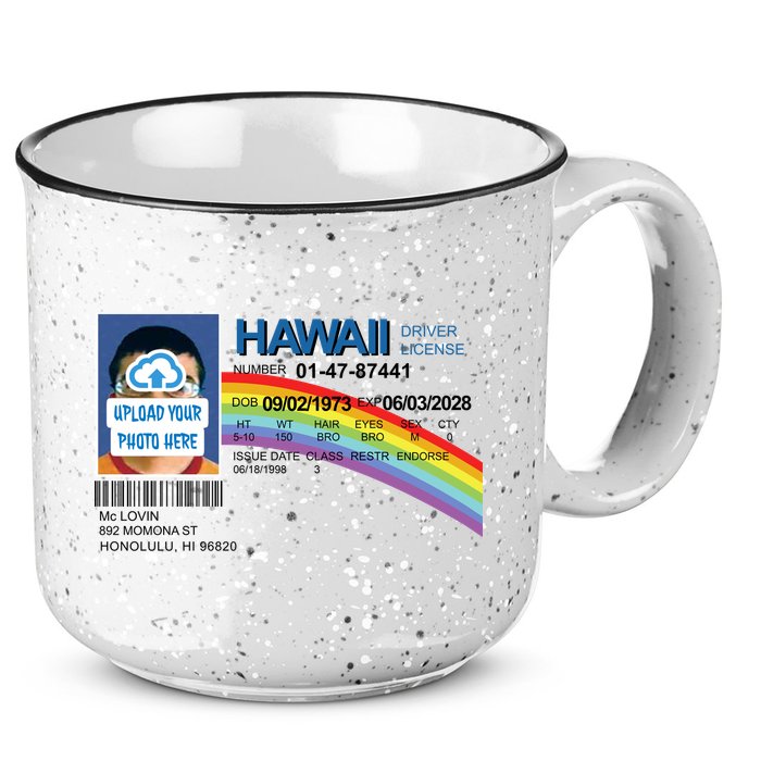 Custom Mclovin Driver License Upload Photo 15oz Campfire Ceramic Mug