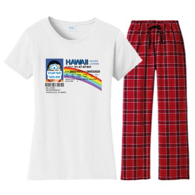 Custom Mclovin Driver License Upload Photo Women's Flannel Pajama Set