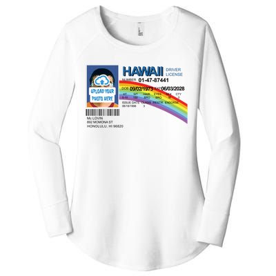 Custom Mclovin Driver License Upload Photo Women's Perfect Tri Tunic Long Sleeve Shirt