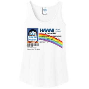 Custom Mclovin Driver License Upload Photo Ladies Essential Tank