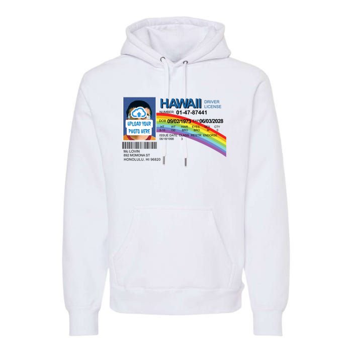 Custom Mclovin Driver License Upload Photo Premium Hoodie