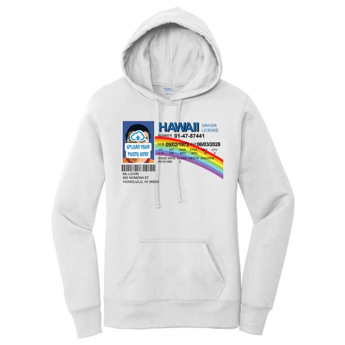 Custom Mclovin Driver License Upload Photo Women's Pullover Hoodie