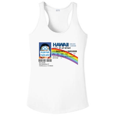 Custom Mclovin Driver License Upload Photo Ladies PosiCharge Competitor Racerback Tank