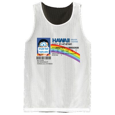 Custom Mclovin Driver License Upload Photo Mesh Reversible Basketball Jersey Tank