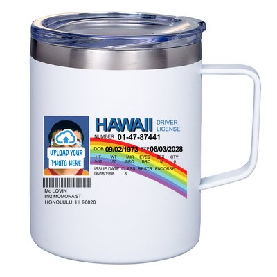 Custom Mclovin Driver License Upload Photo 12oz Stainless Steel Coffee Mug