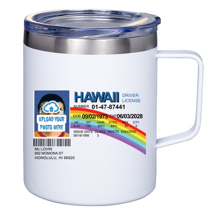 Custom Mclovin Driver License Upload Photo 12oz Stainless Steel Coffee Mug