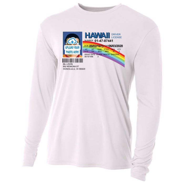 Custom Mclovin Driver License Upload Photo Cooling Performance Long Sleeve Crew