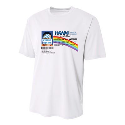 Custom Mclovin Driver License Upload Photo Youth Performance Sprint T-Shirt