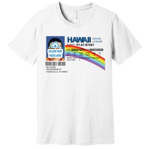 Custom Mclovin Driver License Upload Photo Premium T-Shirt