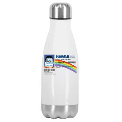 Custom Mclovin Driver License Upload Photo Stainless Steel Insulated Water Bottle