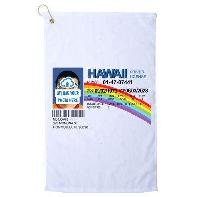 Custom Mclovin Driver License Upload Photo Golf Towel