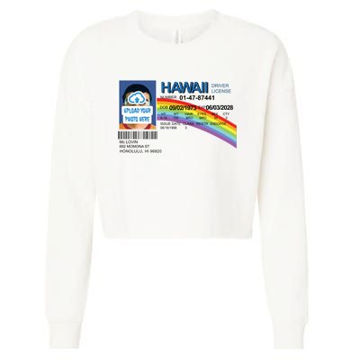 Custom Mclovin Driver License Upload Photo Cropped Pullover Crew