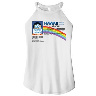 Custom Mclovin Driver License Upload Photo Women's Perfect Tri Rocker Tank