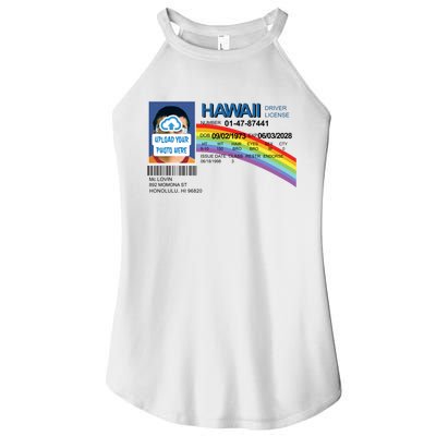 Custom Mclovin Driver License Upload Photo Women's Perfect Tri Rocker Tank