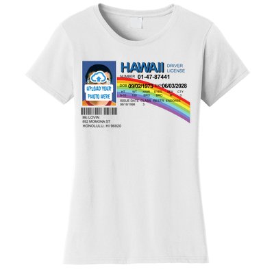 Custom Mclovin Driver License Upload Photo Women's T-Shirt