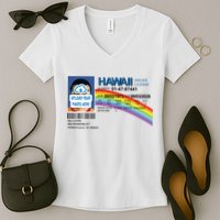 Custom Mclovin Driver License Upload Photo Women's V-Neck T-Shirt