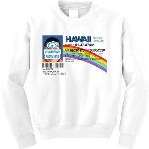 Custom Mclovin Driver License Upload Photo Kids Sweatshirt