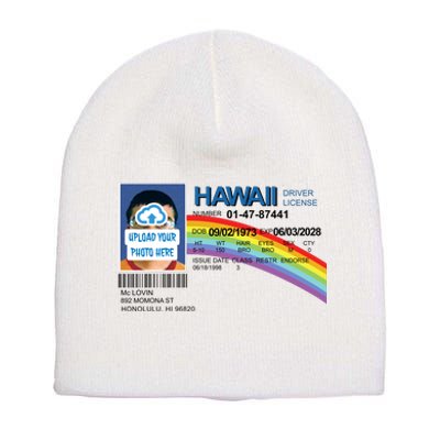 Custom Mclovin Driver License Upload Photo Short Acrylic Beanie