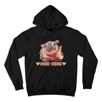 Cute Moo Deng Bouncy Pig Funny Baby Hippo Gift Hoodie