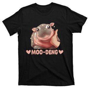 Cute Moo Deng Bouncy Pig Funny Baby Hippo Gift T-Shirt