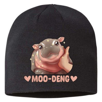 Cute Moo Deng Bouncy Pig Funny Baby Hippo Gift Sustainable Beanie