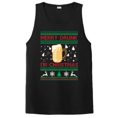 Christmas Merry Drunk IM Christmas Beer Funny Gift PosiCharge Competitor Tank