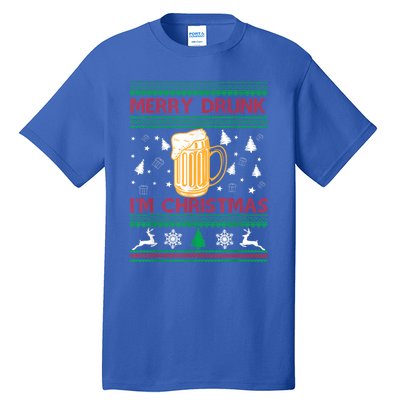 Christmas Merry Drunk IM Christmas Beer Funny Gift Tall T-Shirt