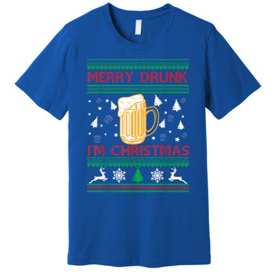 Christmas Merry Drunk IM Christmas Beer Funny Gift Premium T-Shirt