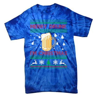 Christmas Merry Drunk IM Christmas Beer Funny Gift Tie-Dye T-Shirt