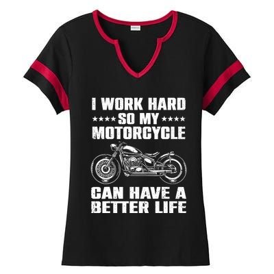 Cool Motorcycle Design For Motorcycle Lover Rider Ladies Halftime Notch Neck Tee